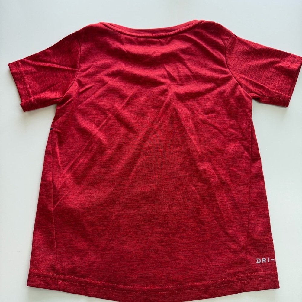 Nike Kids Red Short Sleeve Tee with Black Logo - Picture 4 of 4